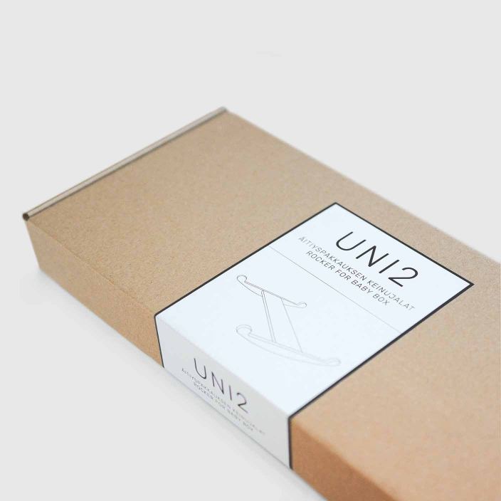 UNI2 keinujalkojen tuotepakkaus